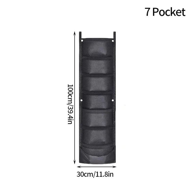 Hangende Plantenzak voor Balkon & Buitenmuur – Vilten Kweekzak met Vakken voor Groenten, Bloemen & Kruiden | Verticale Tuin
