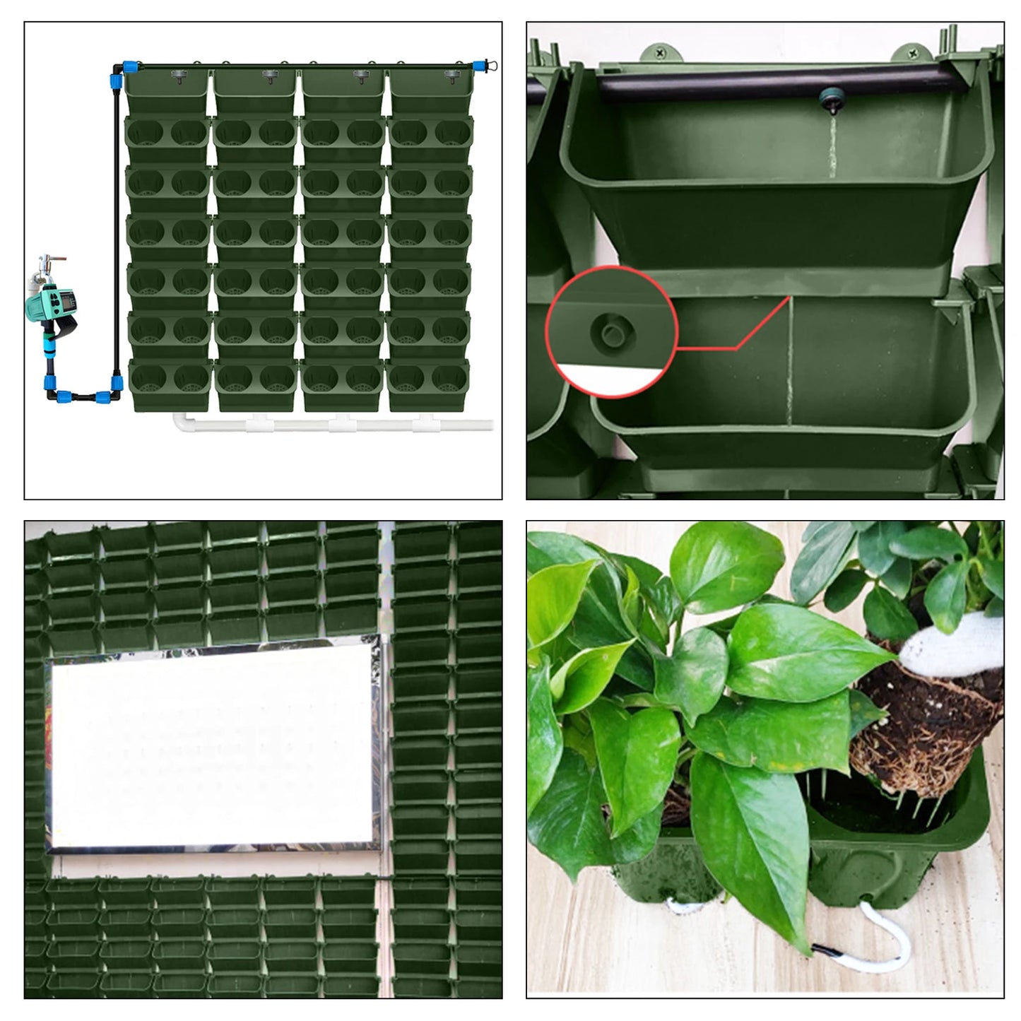 Verticale tuin plantenbak – stapelbare hangpot voor buiten zonder gaten te boren