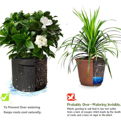5 stuks Stoffen Plantenzakken – 1 t/m 10 Gallon (3,8–38L) Kweekzakken voor Groenten, Aardappelen, Bloemen & Bomen | Herbruikbare Kweekpotten