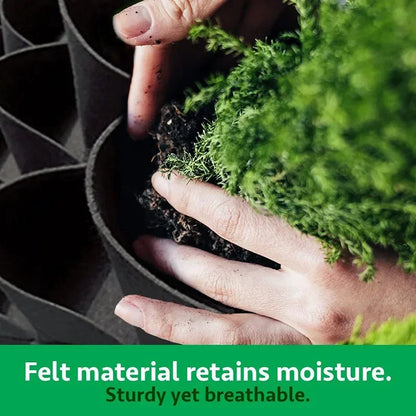 Hangende Plantenzak voor Balkon & Buitenmuur – Vilten Kweekzak met Vakken voor Groenten, Bloemen & Kruiden | Verticale Tuin