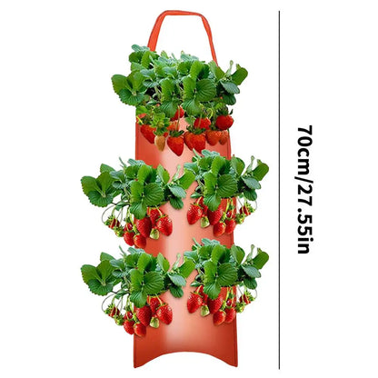 Hangende Aardbeien Plantenzak – Multifunctionele Kweekzak voor Groenten, Bloemen & Kruiden | Verticale Grow Bag voor Balkon & Tuin