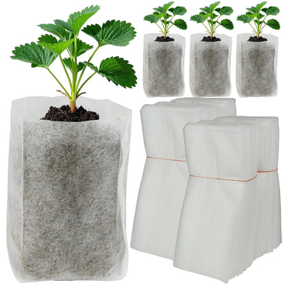 50-100 stuks Biologisch Afbreekbare Kweekzakken – Non-woven Plantenzakken voor Zaailingen, Bloemen & Groenten | Tuinaccessoires