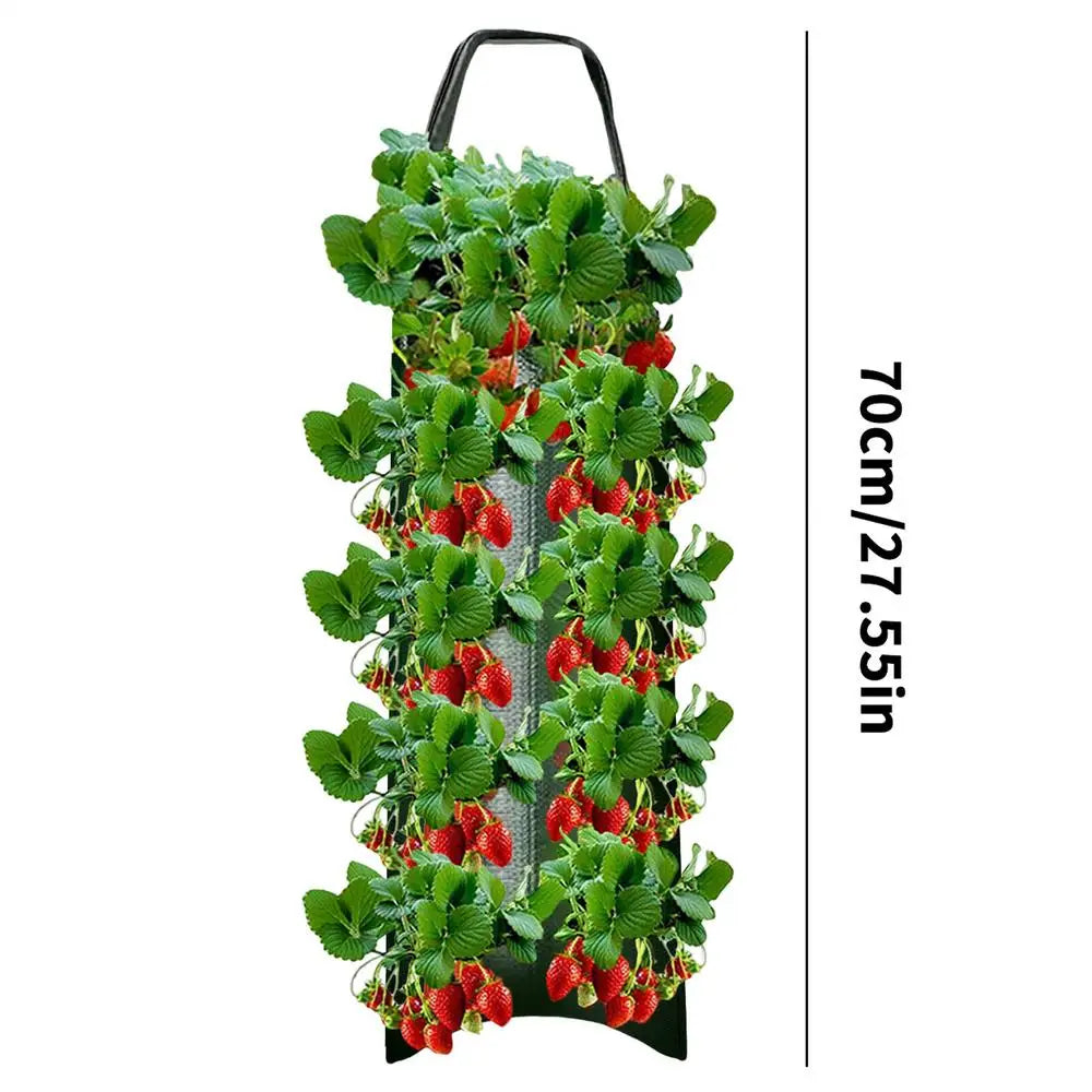 Hangende Aardbeien Plantenzak – Multifunctionele Kweekzak voor Groenten, Bloemen & Kruiden | Verticale Grow Bag voor Balkon & Tuin