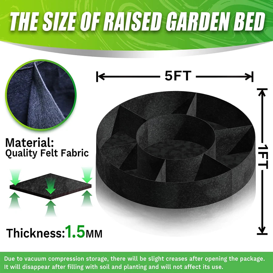 Duurzame 7-vaks plantenzak van nonwoven materiaal