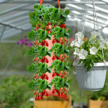 Hangende Aardbeien Plantenzak – Multifunctionele Kweekzak voor Groenten, Bloemen & Kruiden | Verticale Grow Bag voor Balkon & Tuin
