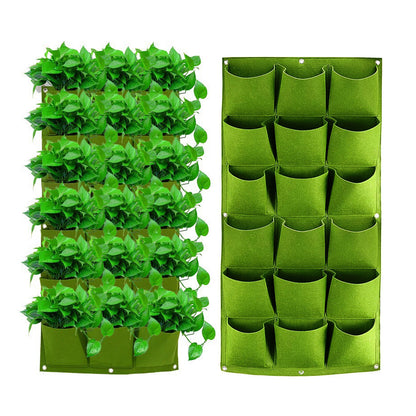 Verticale Plantenzak met 9 of 18 Vakken – Vilten Hangende Kweekzak voor Bloemen, Kruiden & Groenten | Non-Woven Muurplantentas