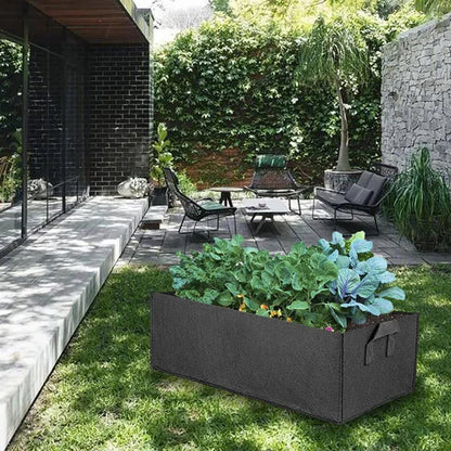 Rechthoekige Stoffen Kweekbak – Ademende Verhoogde Plantenzak van 40/50/60 cm | Tuinbed voor Groenten, Bloemen & Planten