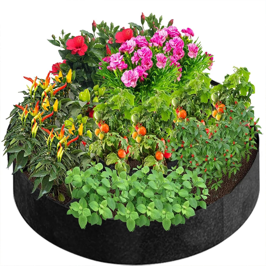 Duurzame 7-vaks plantenzak van nonwoven materiaal