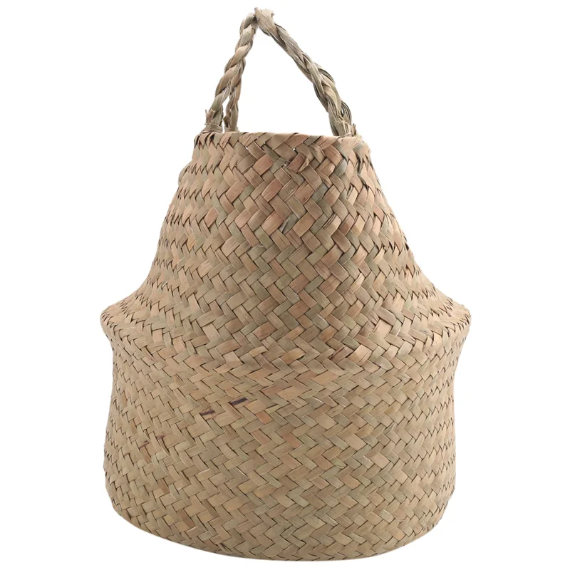 Gevlochten Seagrass Plantmand met Binnenzak – Decoratie & Opbergmand