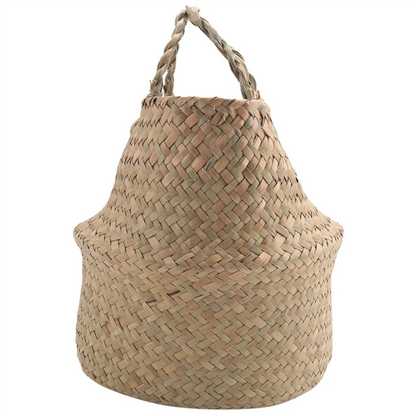 Gevlochten Seagrass Plantmand met Binnenzak – Decoratie & Opbergmand