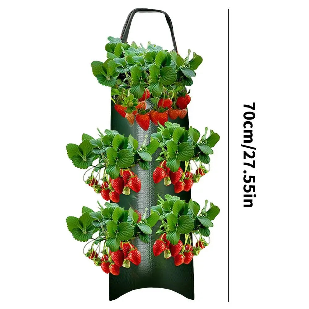 Hangende Aardbeien Plantenzak – Multifunctionele Kweekzak voor Groenten, Bloemen & Kruiden | Verticale Grow Bag voor Balkon & Tuin