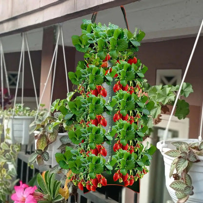 Hangende Aardbeien Plantenzak – Multifunctionele Kweekzak voor Groenten, Bloemen & Kruiden | Verticale Grow Bag voor Balkon & Tuin
