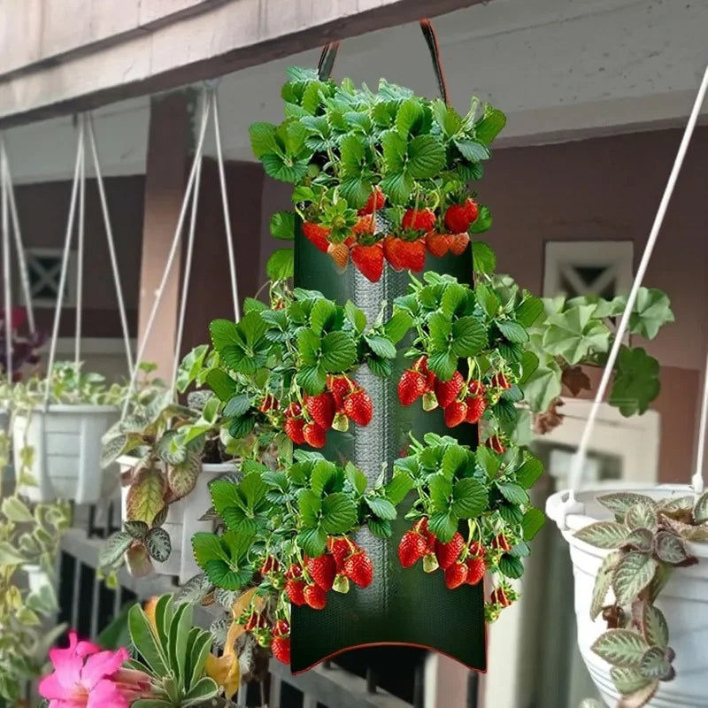 Hangende Aardbei Kweekzak – Ademende Plantenzak (1 of 3 stuks)