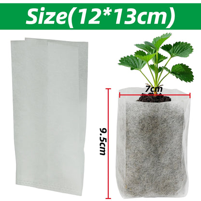 50-100 stuks Biologisch Afbreekbare Kweekzakken – Non-woven Plantenzakken voor Zaailingen, Bloemen & Groenten | Tuinaccessoires