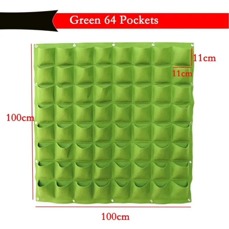 Hangende Muur Plantenzak met Vakken – Verticale Kweekzak voor Bloemen, Kruiden & Vetplanten | Decoratieve Plantentas voor Thuis & Tuin