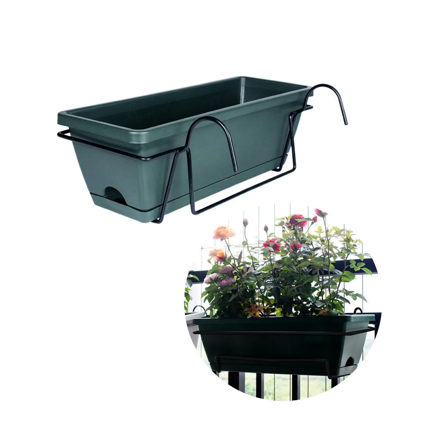 Hangende Bloempot voor Balkonreling – 6L Plantenbak voor Tuin & Balkon