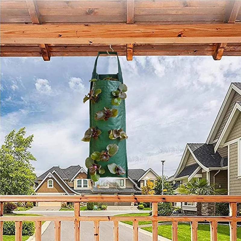 3 Stuks Ademende Hangende Kweekzakken – Plantenzakken voor Aardbeien, Bloemen, Aardappelen & Groenten | Herbruikbare Grow Bags van Non-Woven Vilt