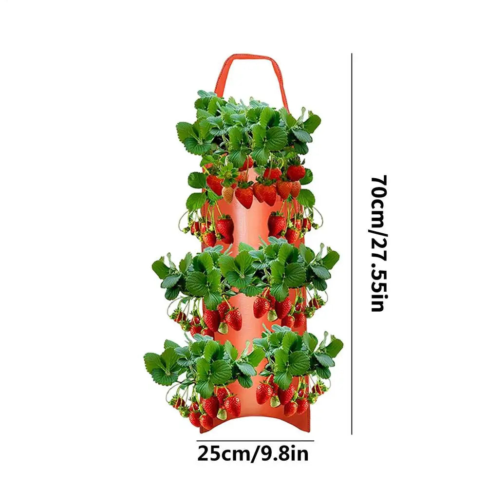 Hangende Aardbeien Plantenzak – Multifunctionele Kweekzak voor Groenten, Bloemen & Kruiden | Verticale Grow Bag voor Balkon & Tuin