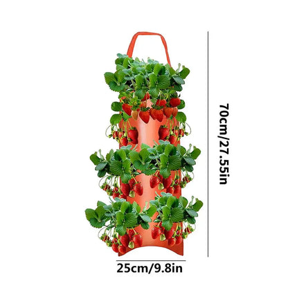 Hangende Aardbeien Plantenzak – Multifunctionele Kweekzak voor Groenten, Bloemen & Kruiden | Verticale Grow Bag voor Balkon & Tuin