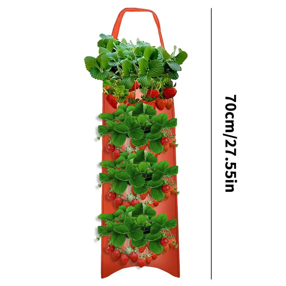 Hangende Aardbeien Plantenzak – Multifunctionele Kweekzak voor Groenten, Bloemen & Kruiden | Verticale Grow Bag voor Balkon & Tuin