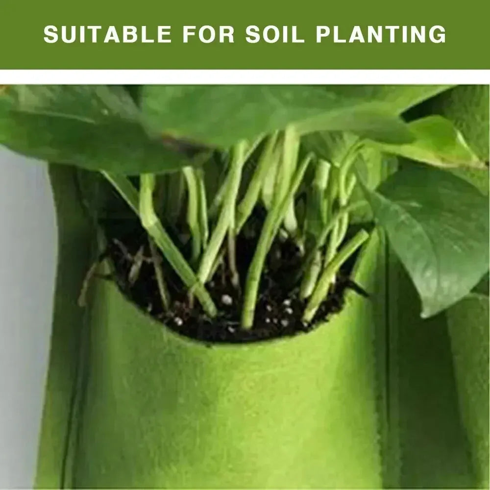 Hangende Muur Plantenzak met Vakken – Verticale Kweekzak voor Bloemen, Kruiden & Vetplanten | Decoratieve Plantentas voor Thuis & Tuin