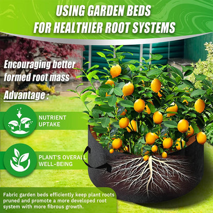 Duurzame 7-vaks plantenzak van nonwoven materiaal