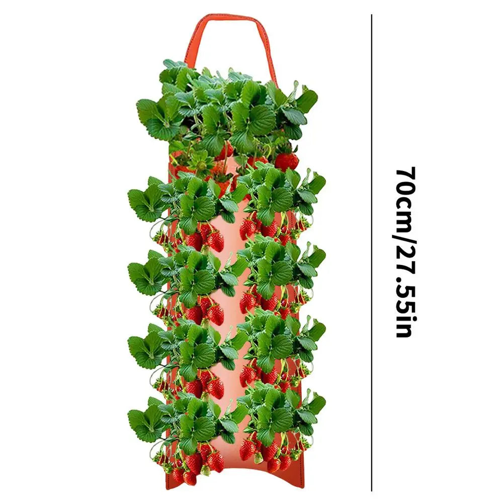 Hangende Aardbeien Plantenzak – Multifunctionele Kweekzak voor Groenten, Bloemen & Kruiden | Verticale Grow Bag voor Balkon & Tuin