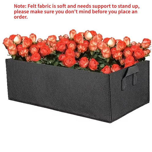Rechthoekige Stoffen Kweekbak – Ademende Verhoogde Plantenzak van 40/50/60 cm | Tuinbed voor Groenten, Bloemen & Planten