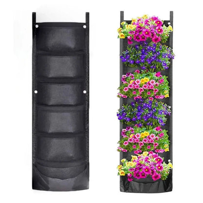 Hangende Plantenzak voor Balkon & Buitenmuur – Vilten Kweekzak met Vakken voor Groenten, Bloemen & Kruiden | Verticale Tuin