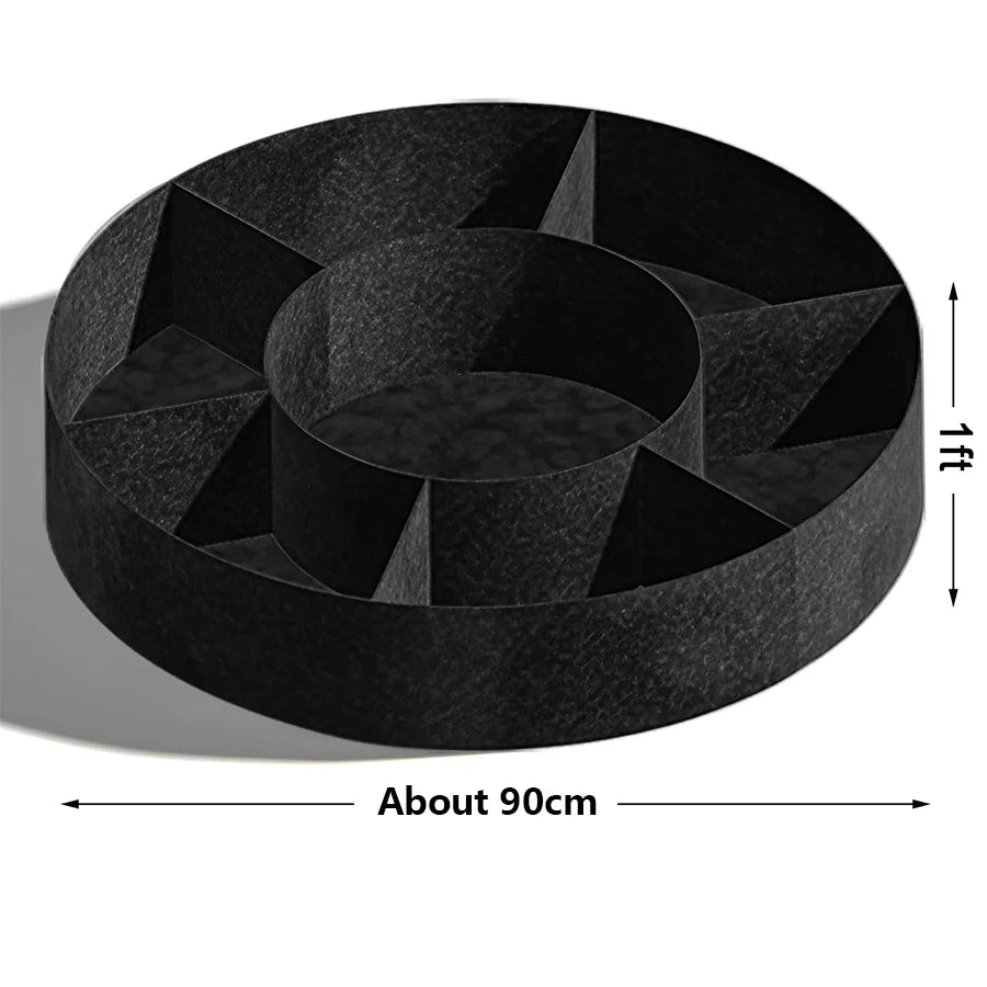 Duurzame 7-vaks plantenzak van nonwoven materiaal