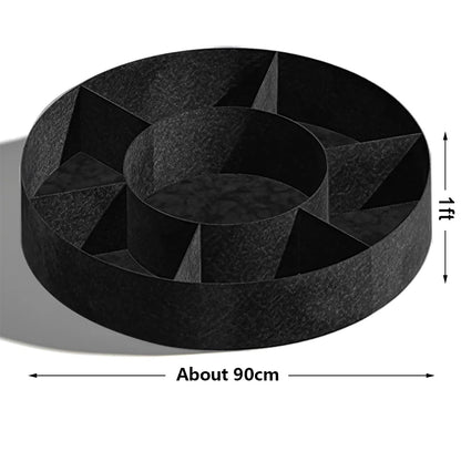 Duurzame 7-vaks plantenzak van nonwoven materiaal