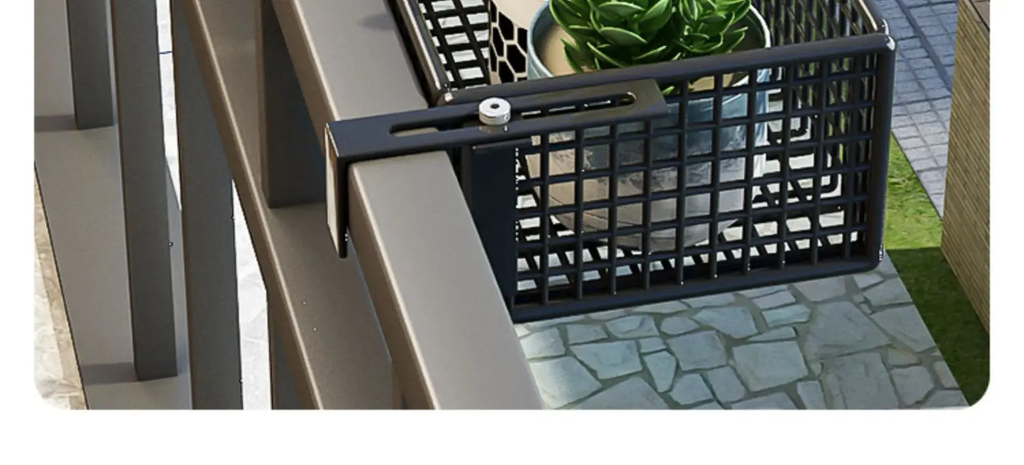 Metalen Hangende Plantenstandaard voor Balkon – Sterke IJzeren Plantenhouder voor Vetplanten en Bloempotten – Decoratieve Bloembak voor Raam of Balkonreling