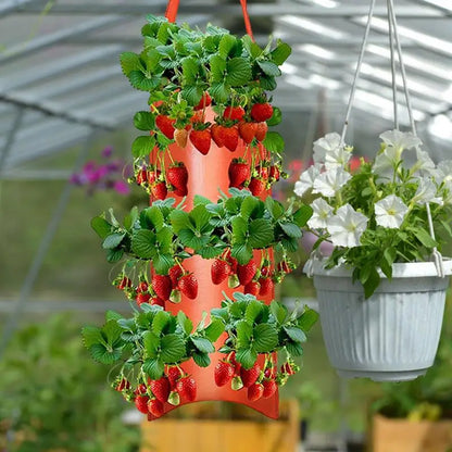 Hangende Aardbeien Plantenzak – Multifunctionele Kweekzak voor Groenten, Bloemen & Kruiden | Verticale Grow Bag voor Balkon & Tuin