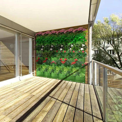 Verticale Plantenzak met 9 of 18 Vakken – Vilten Hangende Kweekzak voor Bloemen, Kruiden & Groenten | Non-Woven Muurplantentas