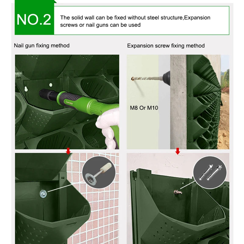 Verticale stapelbare plantenpotten – moderne hangende bloembakken voor buiten en tuinmuur