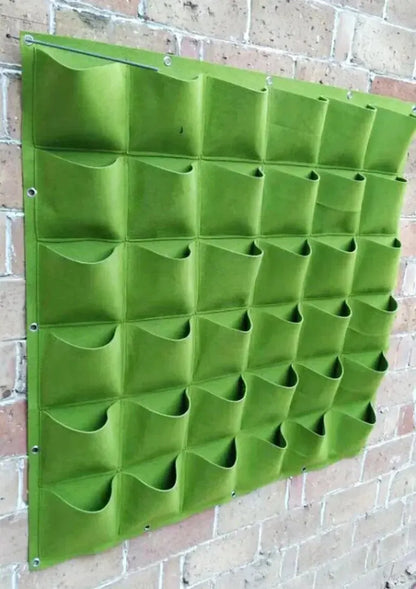 Hangende Muur Plantenzak met Vakken – Verticale Kweekzak voor Bloemen, Kruiden & Vetplanten | Decoratieve Plantentas voor Thuis & Tuin