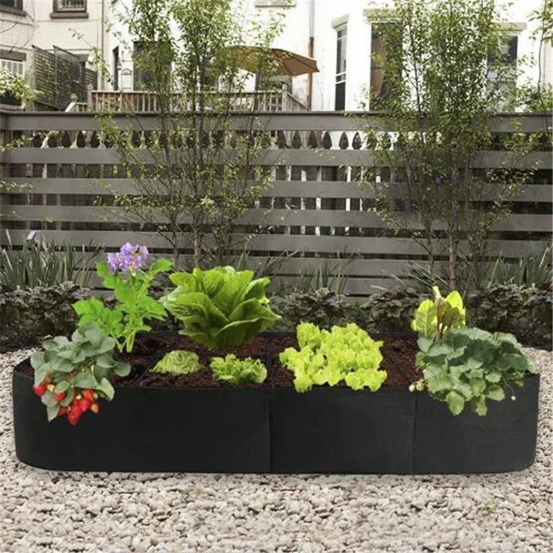 Rechthoekige Stoffen Kweekbak – Ademende Verhoogde Plantenzak van 40/50/60 cm | Tuinbed voor Groenten, Bloemen & Planten