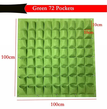 Hangende Muur Plantenzak met Vakken – Verticale Kweekzak voor Bloemen, Kruiden & Vetplanten | Decoratieve Plantentas voor Thuis & Tuin