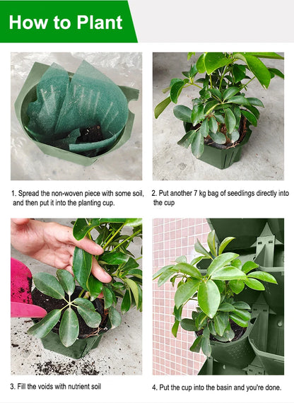 Verticale stapelbare plantenpotten – moderne hangende bloembakken voor buiten en tuinmuur