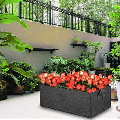 Rechthoekige Stoffen Kweekbak – Ademende Verhoogde Plantenzak van 40/50/60 cm | Tuinbed voor Groenten, Bloemen & Planten