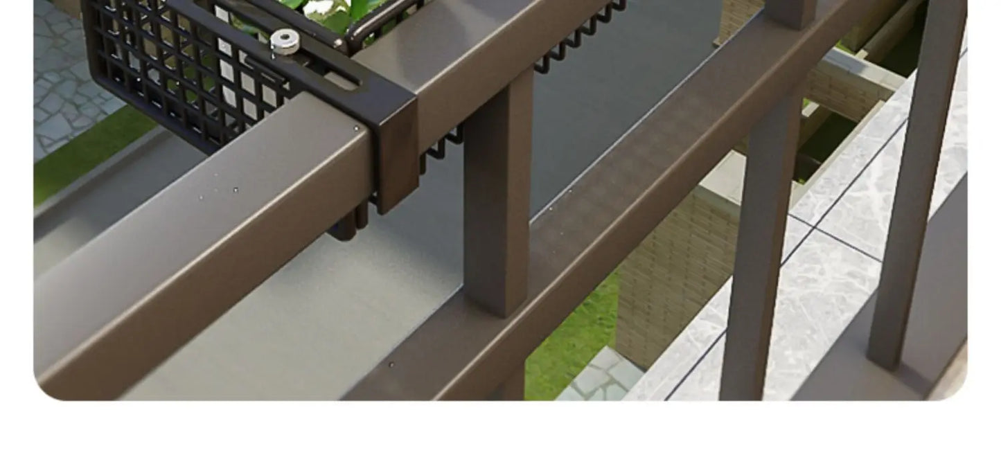 Metalen Hangende Plantenstandaard voor Balkon – Sterke IJzeren Plantenhouder voor Vetplanten en Bloempotten – Decoratieve Bloembak voor Raam of Balkonreling