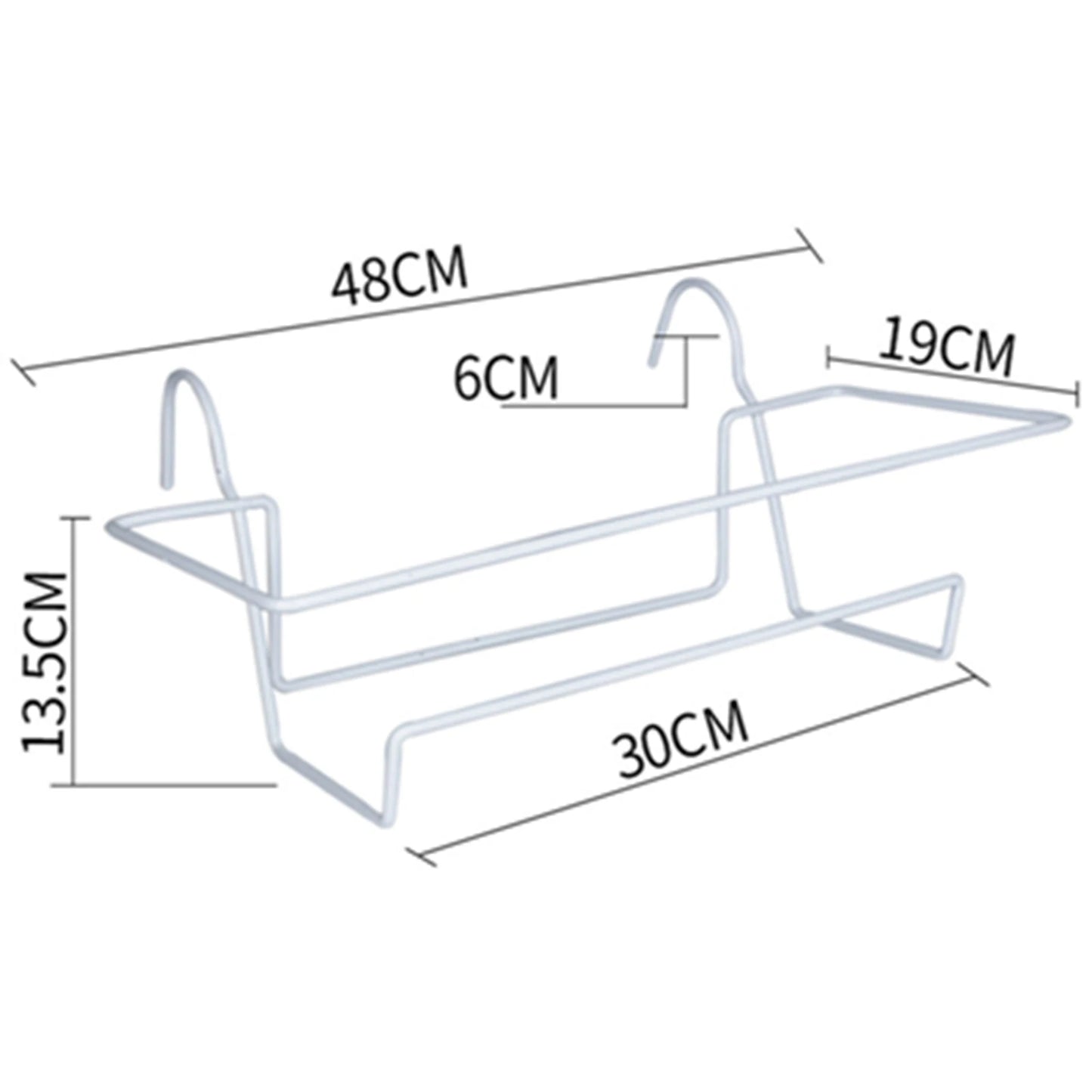 Hangende Bloempot voor Balkonreling – 6L Plantenbak voor Tuin & Balkon