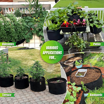 Duurzame 7-vaks plantenzak van nonwoven materiaal