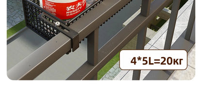 Metalen Hangende Plantenstandaard voor Balkon – Sterke IJzeren Plantenhouder voor Vetplanten en Bloempotten – Decoratieve Bloembak voor Raam of Balkonreling