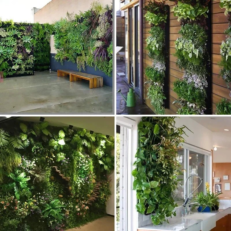 Hangende Plantenzak voor Balkon & Buitenmuur – Vilten Kweekzak met Vakken voor Groenten, Bloemen & Kruiden | Verticale Tuin