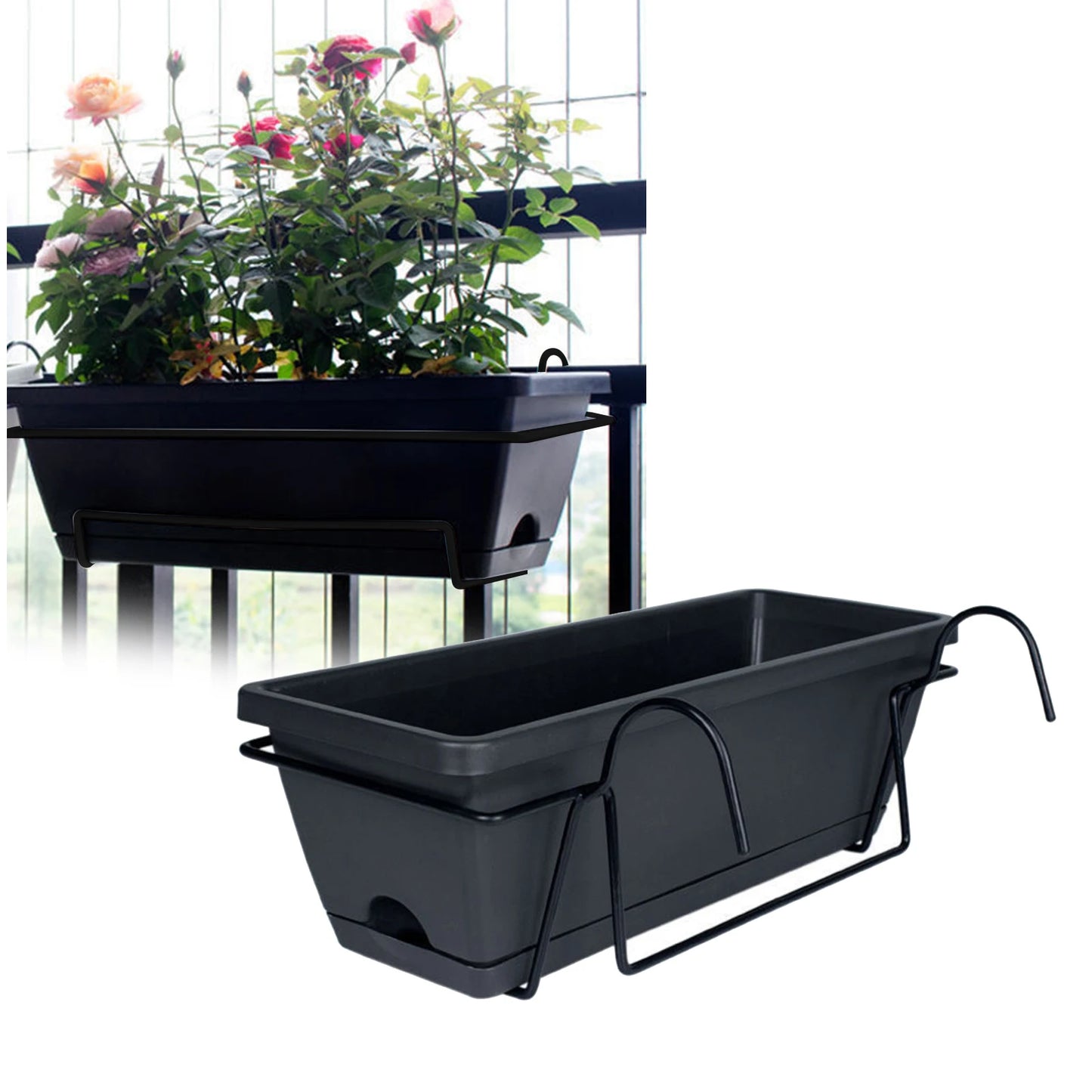 Hangende Bloempot voor Balkonreling – 6L Plantenbak voor Tuin & Balkon