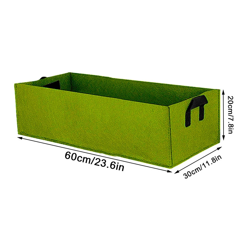 Rechthoekige Stoffen Kweekbak – Ademende Verhoogde Plantenzak van 40/50/60 cm | Tuinbed voor Groenten, Bloemen & Planten
