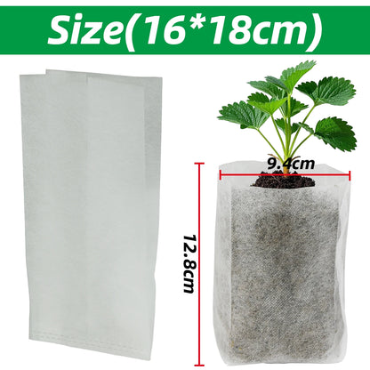 50-100 stuks Biologisch Afbreekbare Kweekzakken – Non-woven Plantenzakken voor Zaailingen, Bloemen & Groenten | Tuinaccessoires