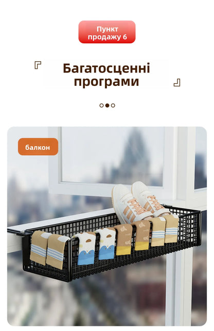 Metalen Hangende Plantenstandaard voor Balkon – Sterke IJzeren Plantenhouder voor Vetplanten en Bloempotten – Decoratieve Bloembak voor Raam of Balkonreling