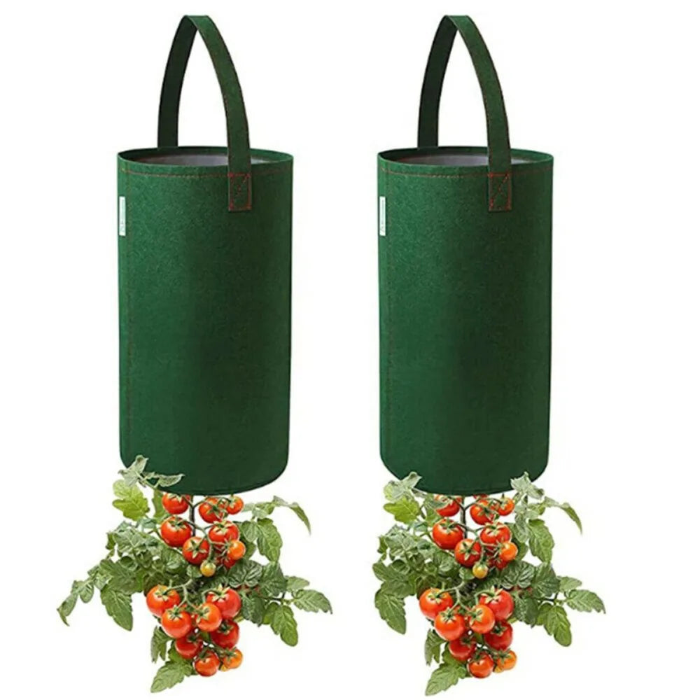 Multifunctionele Hangende Kweekzak van Vilt – Omgekeerde Grow Bag voor Tomaten, Aardbeien, Groenten & Bloemen | Verticale Plantenzak voor Tuin & Balkon